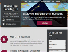 Tablet Screenshot of ceballosimmigrationlaw.com